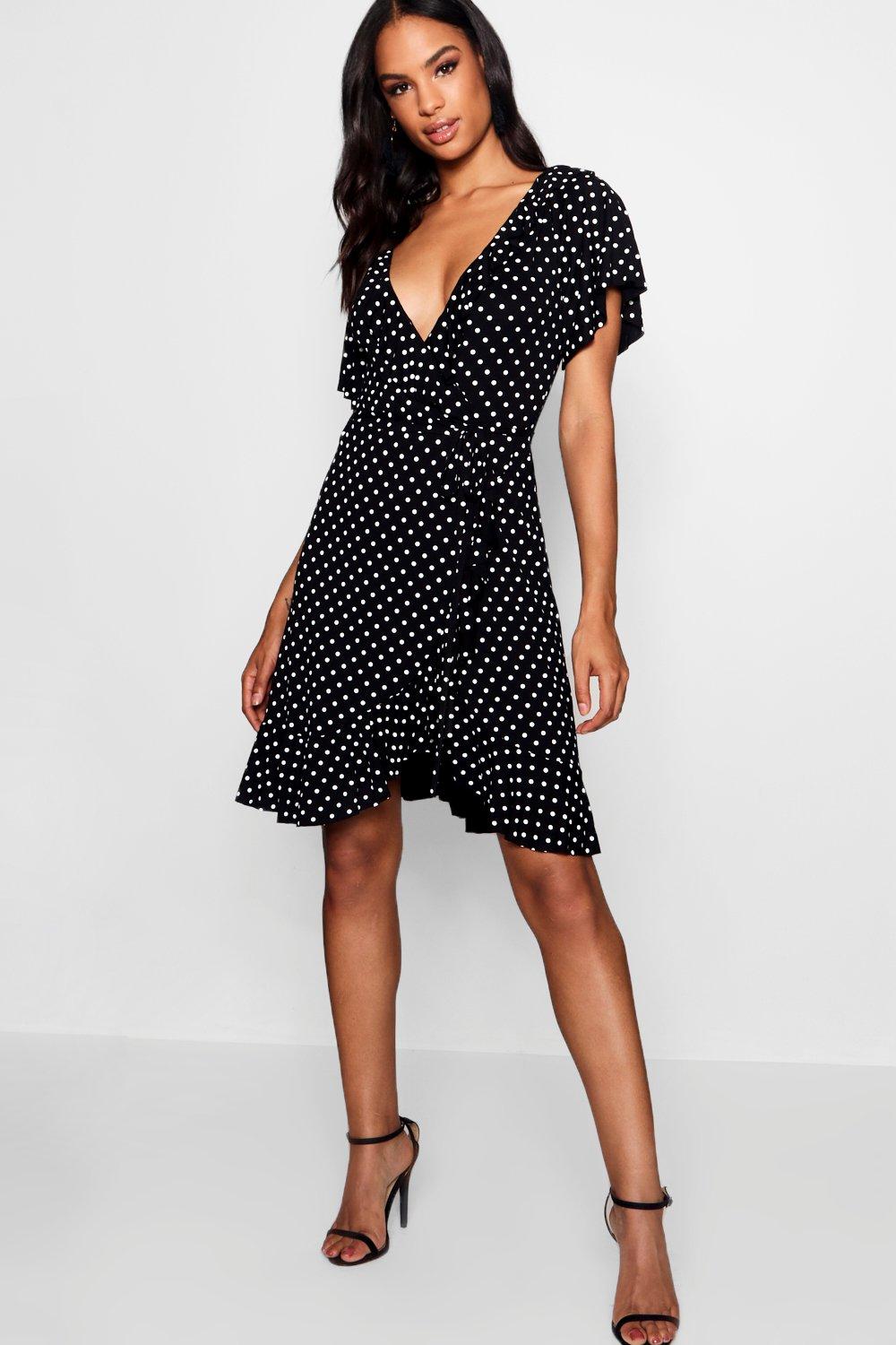 Polka Dot Wrap Dress