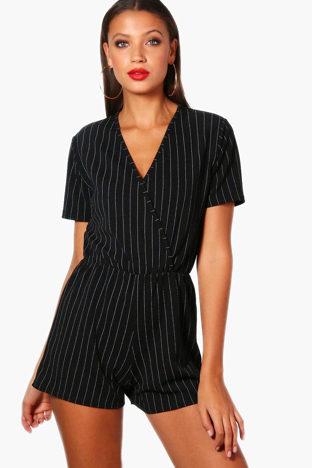 pinstripe playsuit