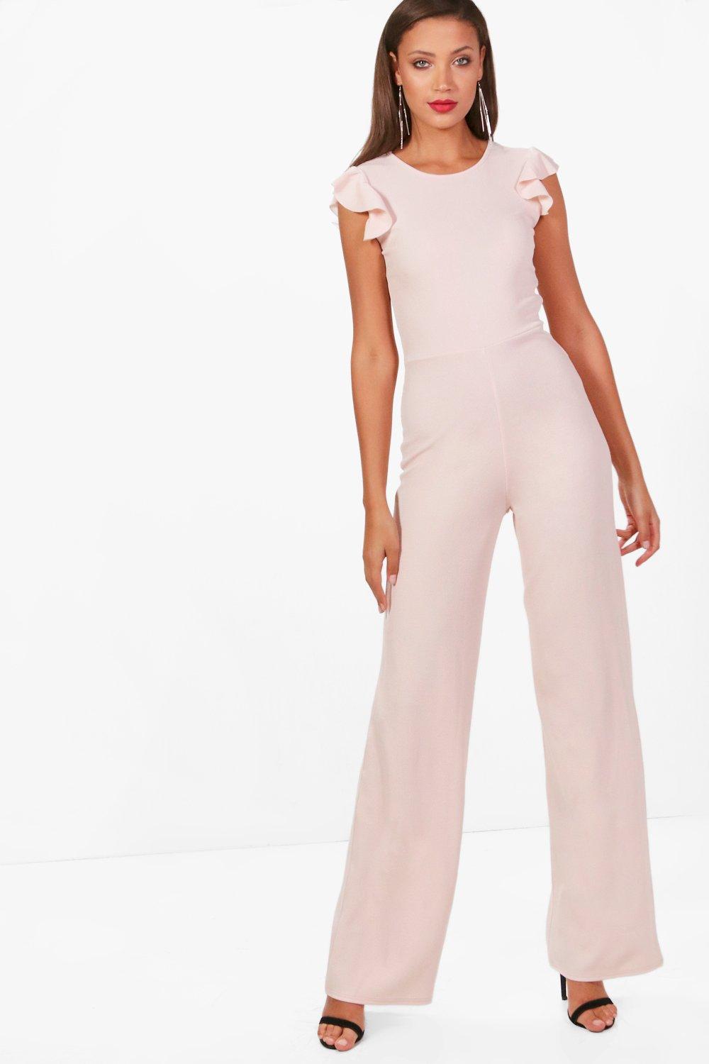 ruffle sleeve jumpsuit