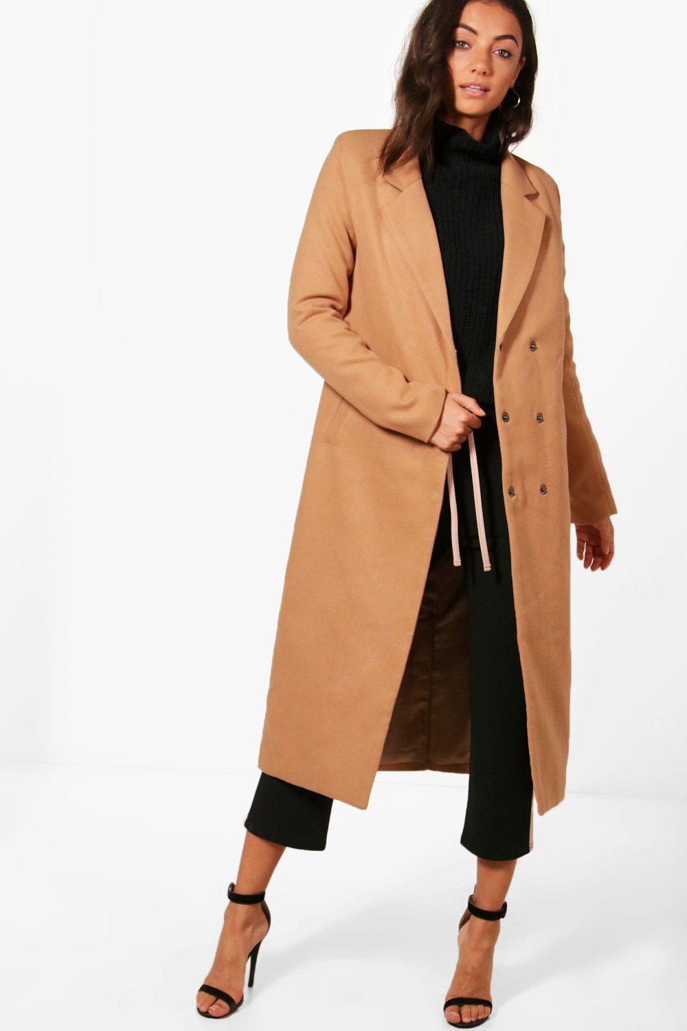 Tall Longline Wool Coat | Boohoo
