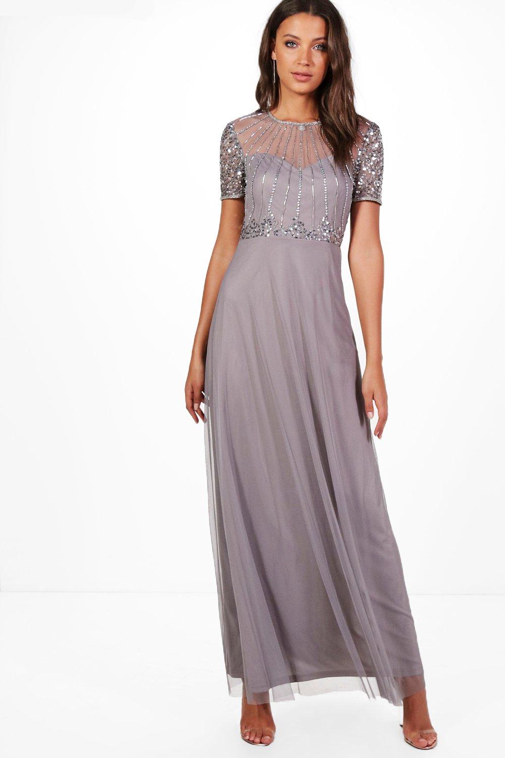 embellished maxi dresses with sleeves