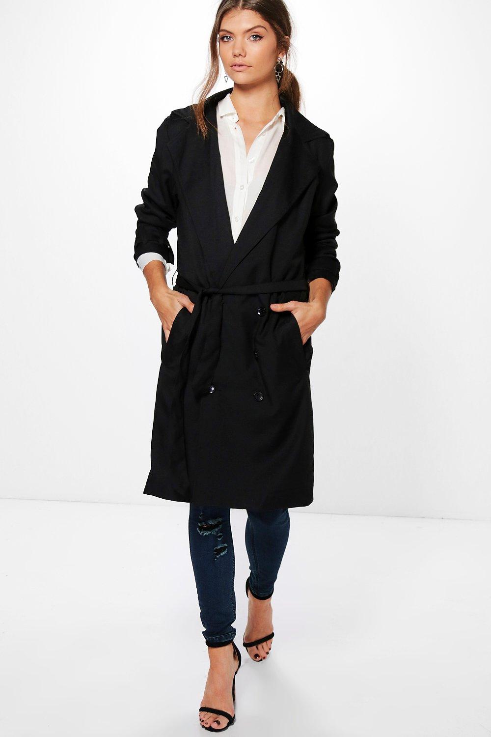 Boohoo Womens Tall Tia Belted Mac Coat | eBay