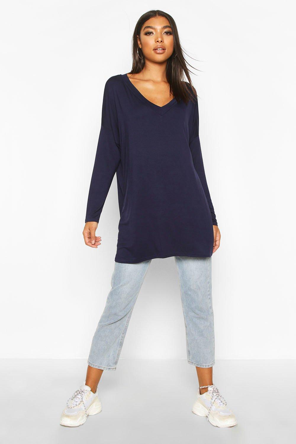 

Топ оверсайз с длинными рукавами Tall, Navy