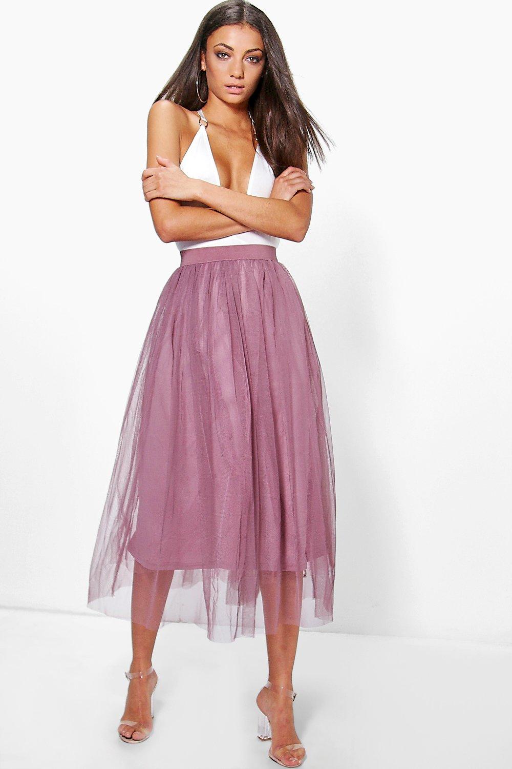 Womens Tall Boutique Tulle Mesh Midi 