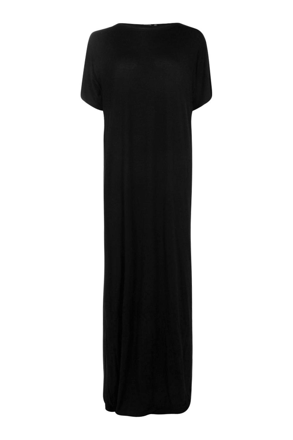 black tee shirt maxi dress