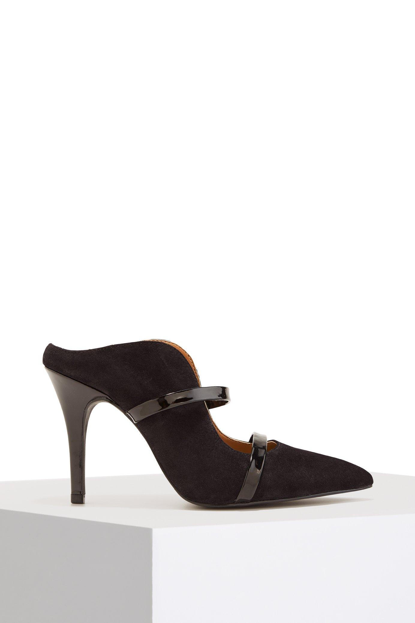 2 strap mule heel