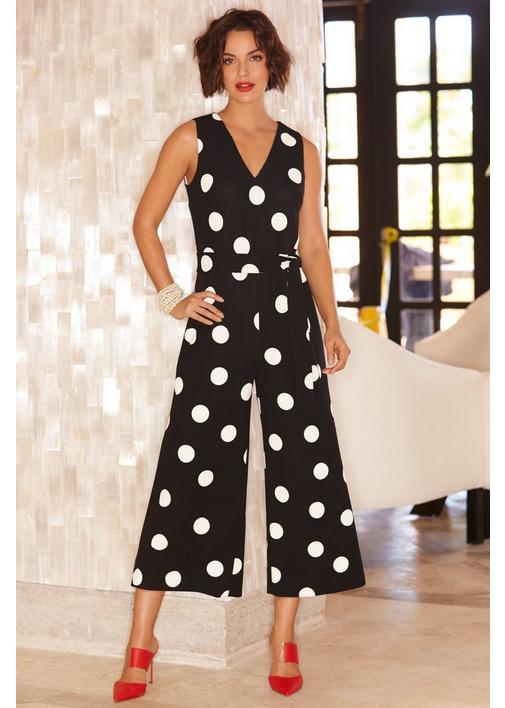 Polka Dot Jumpsuit Boston Proper