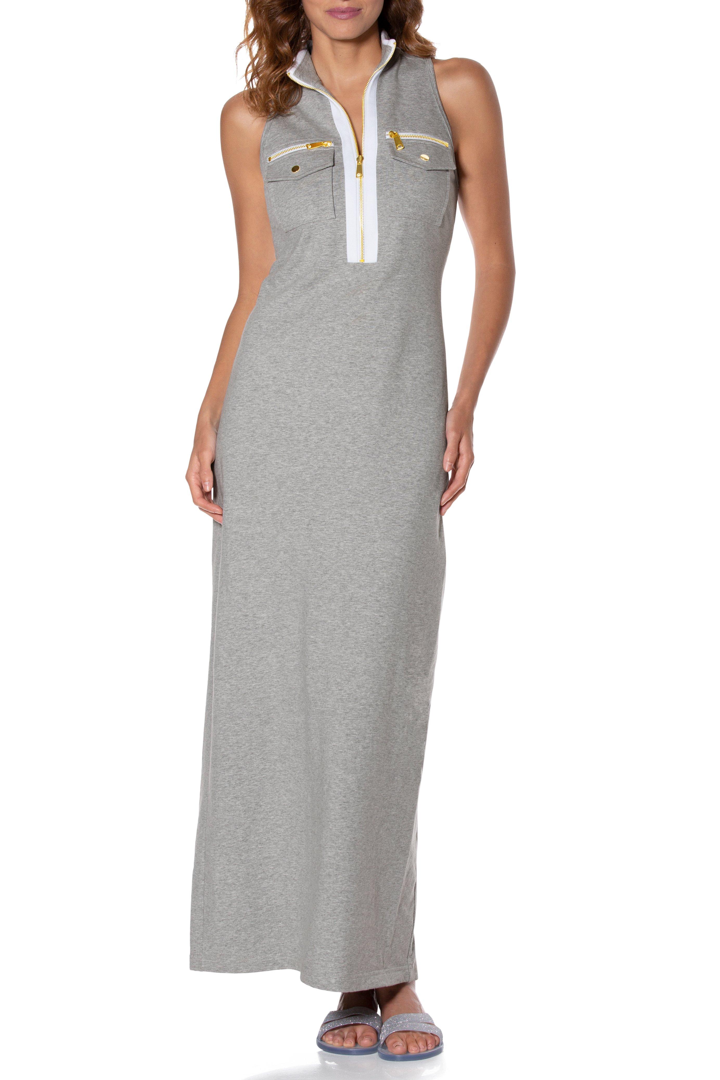 zip maxi dress