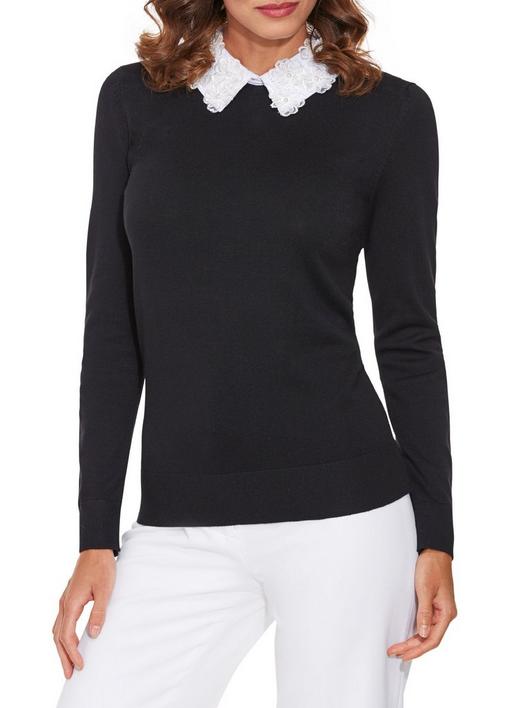 Embellished Collar Sweater | Boston Proper