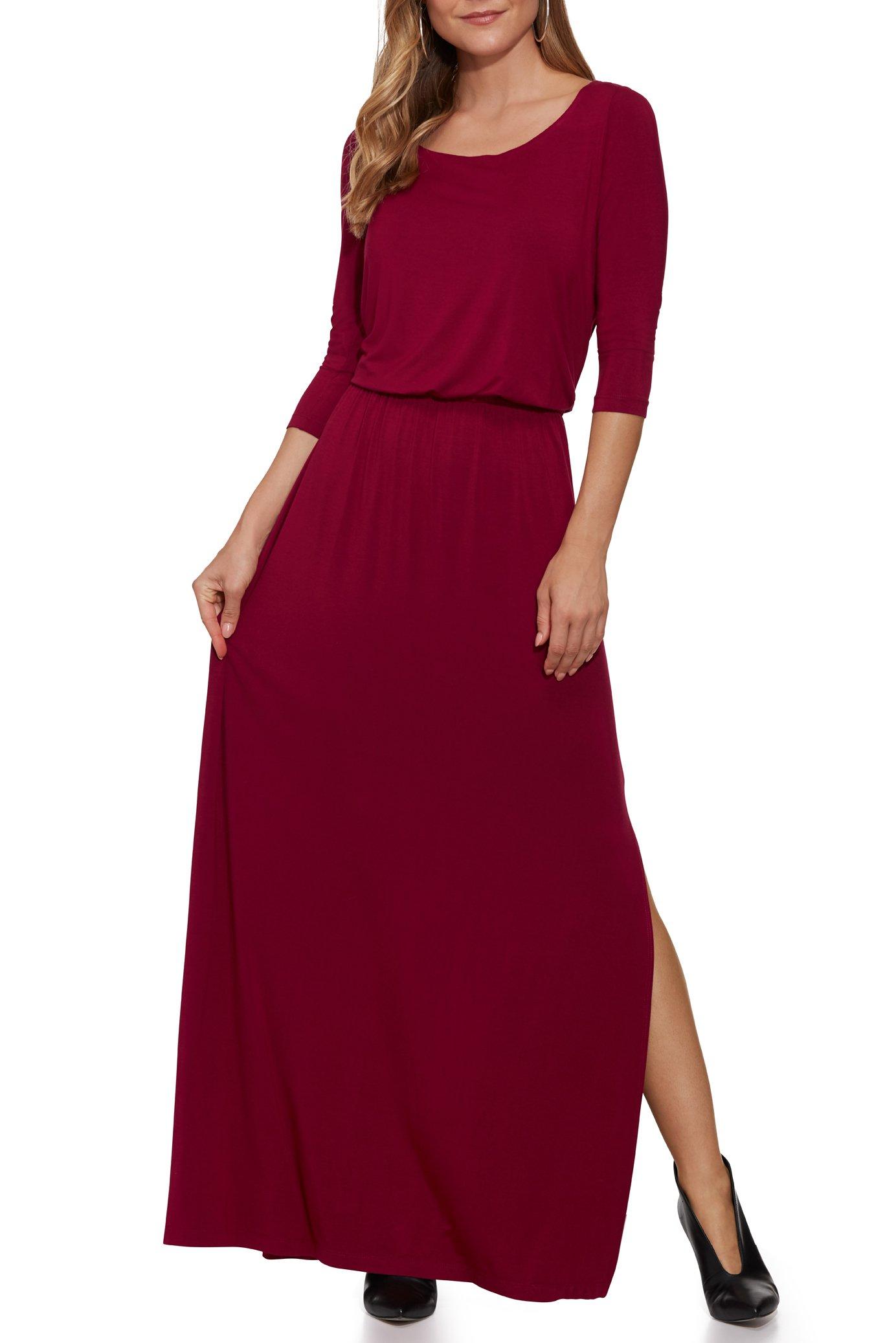 maxi dress quarter sleeve