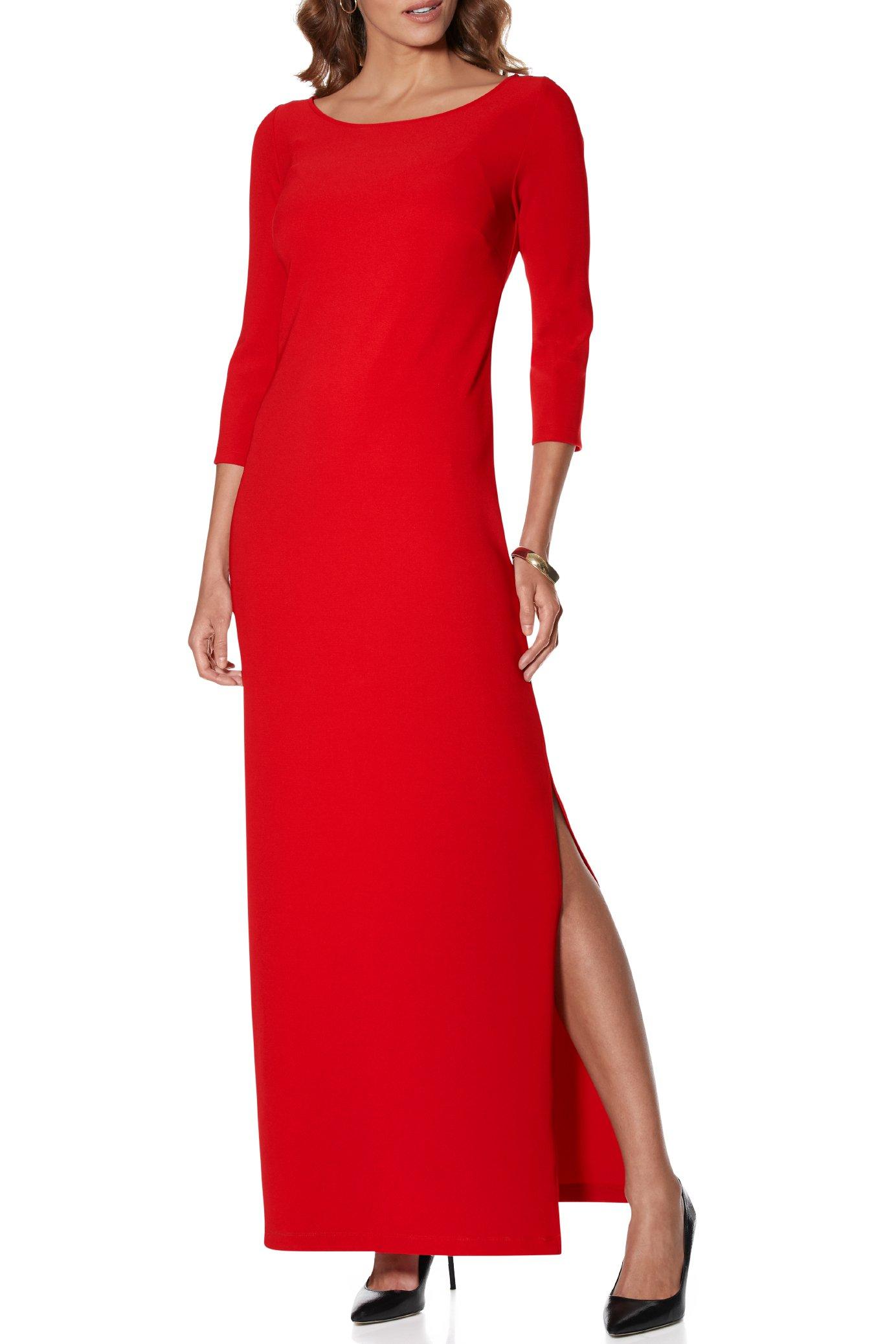 three quarter sleeve sleeve maxi dress