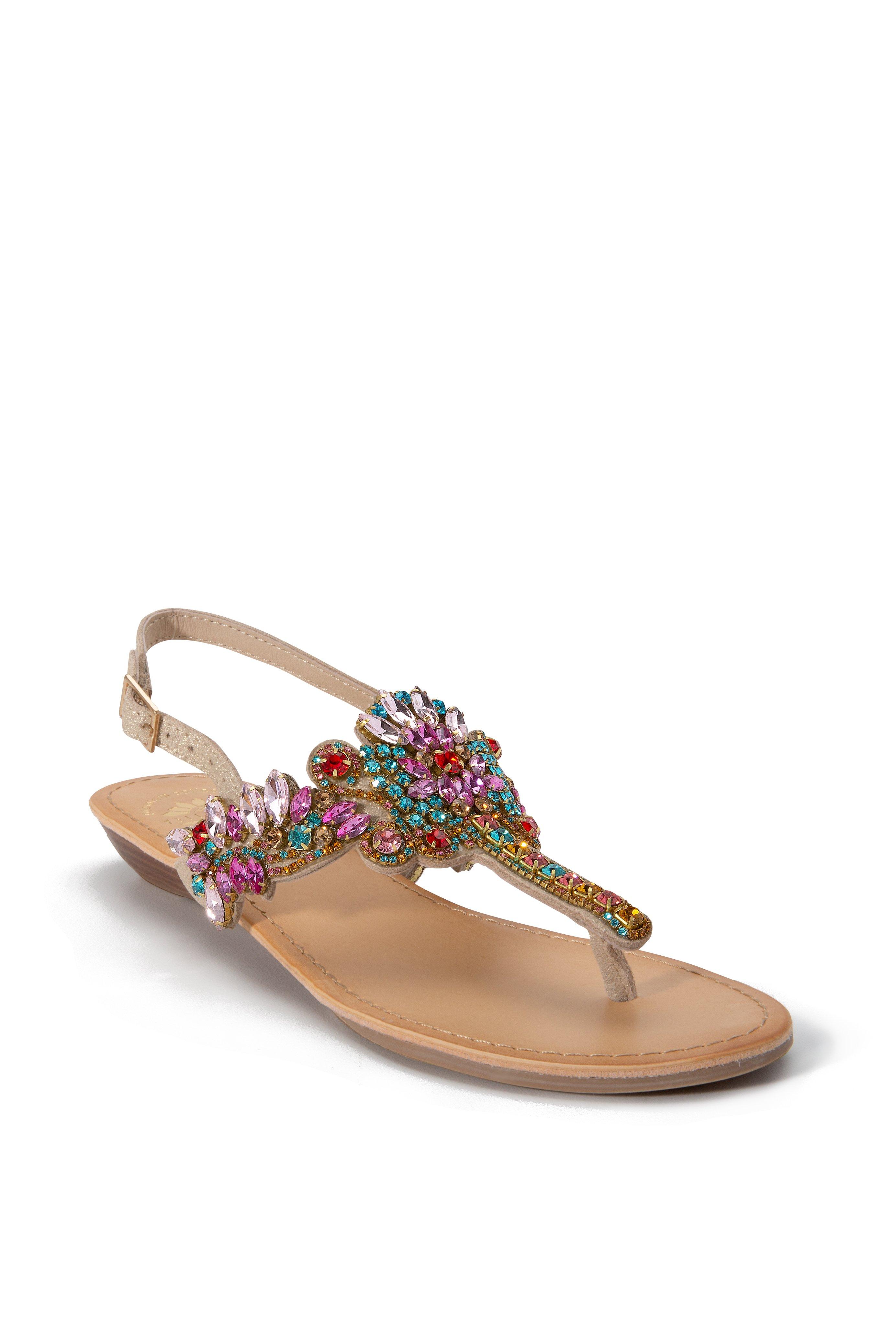 crystal embellished sandals