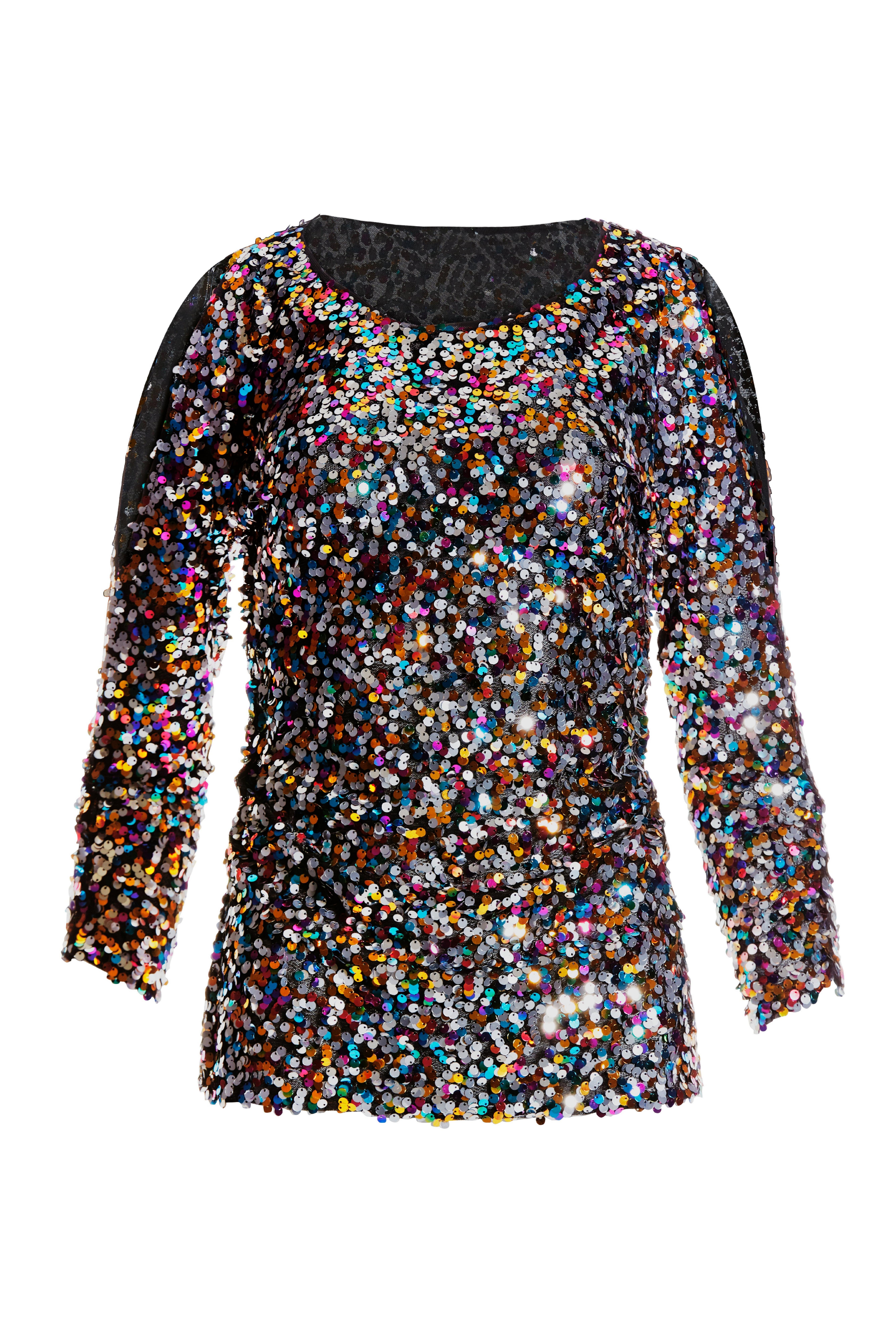 multicolour sequin top
