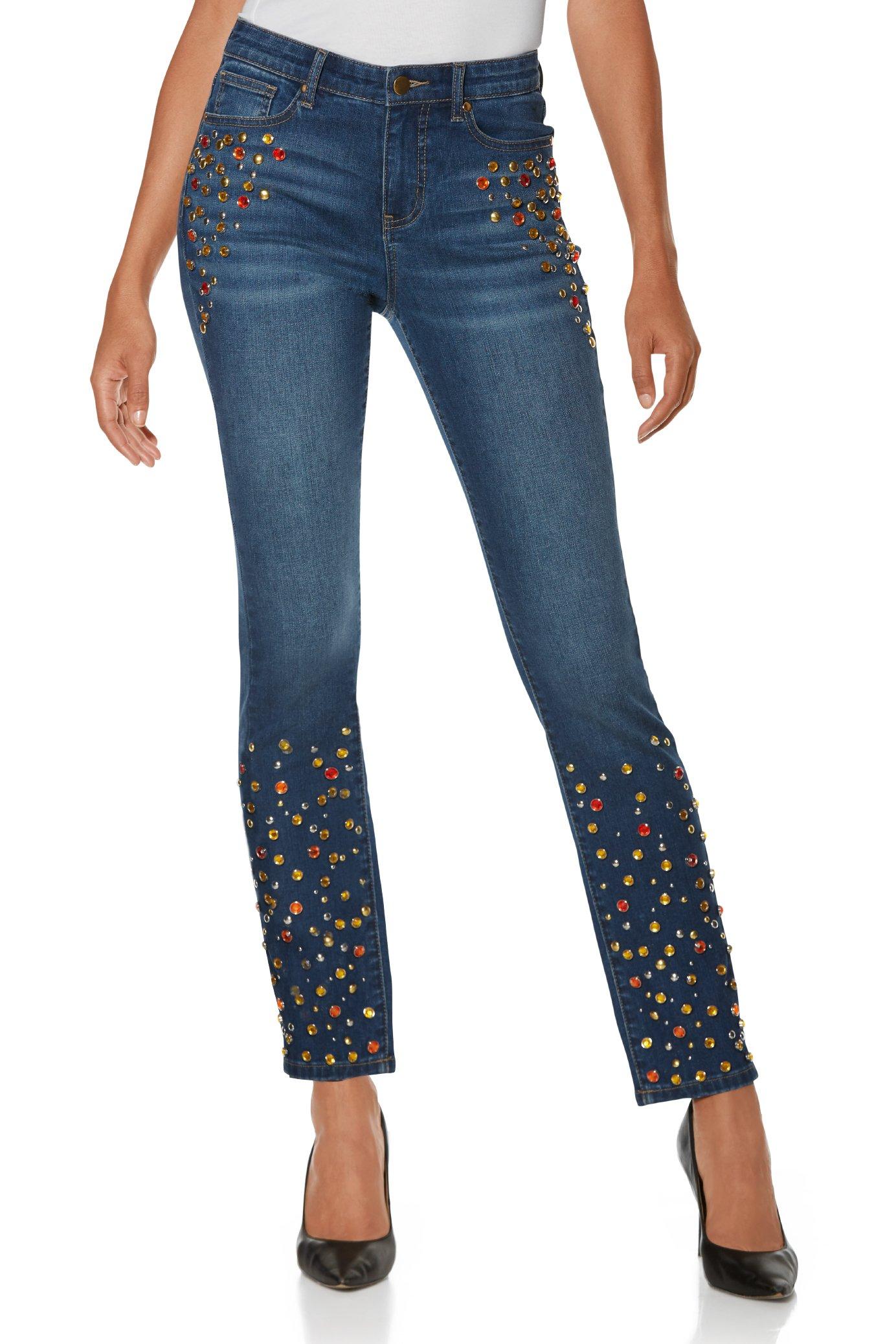 jewel embellished jeans