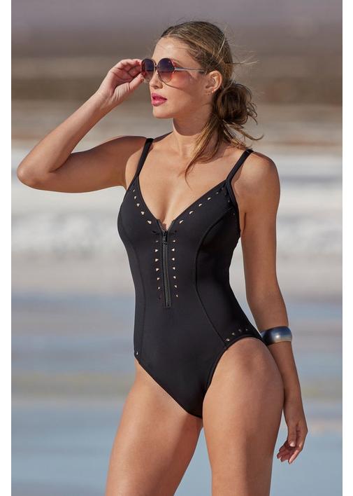 Deep Dive Zip Up Cutout One Piece Swimsuit Boston Proper