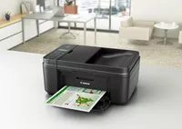 Canon PIXMA MX495 - Black Product Front Slant View With Paper Tray Out