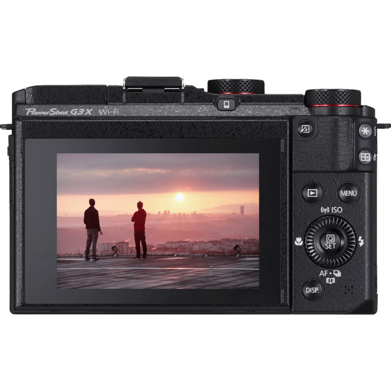 Canon PowerShot G3 X Product back view with photo on the screen