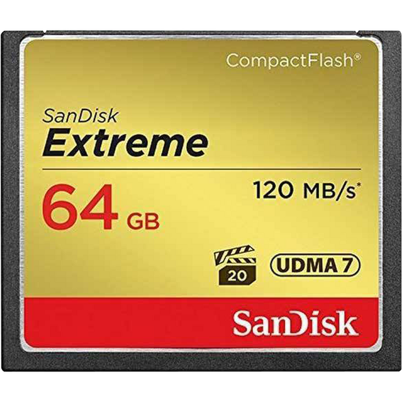 SanDisk Extreme CompactFlash UHS-I VPG-20 Memory Card, 64GB