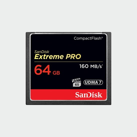 0210W810 - SanDisk Extreme PRO CompactFlash Memory Card, 160 MB/s, 64GB