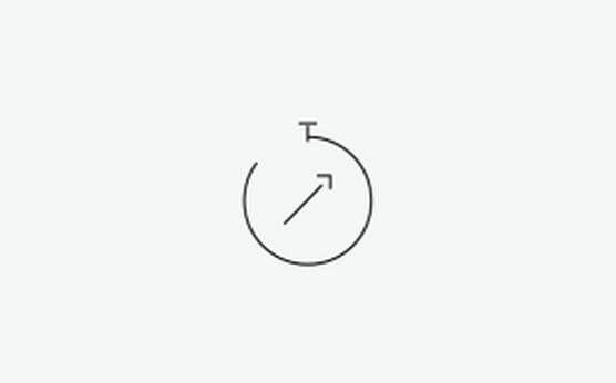 Icon of a stopwatch to illustrate time-saving.