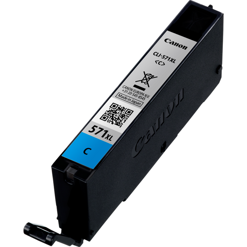 Cartouche d&#x27;encre cyan à haut rendement Canon CLI-571XL Produits Vue de droite de la cartouche