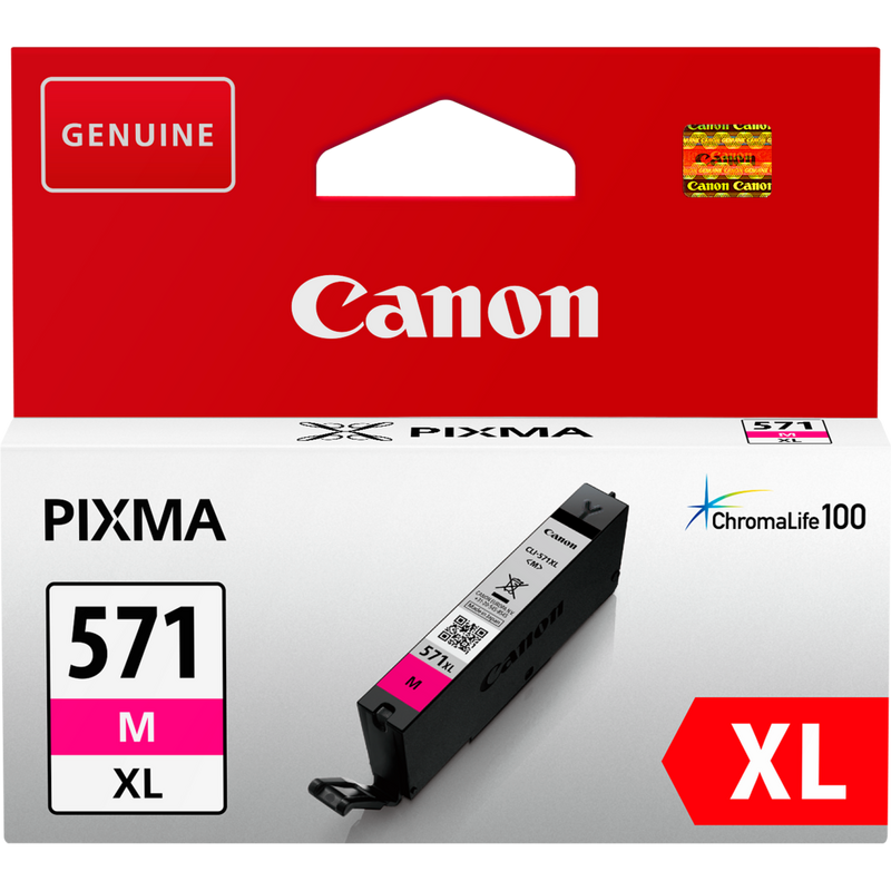Canon CLI-571XL High Yield Magenta Ink Cartridge Product Front View