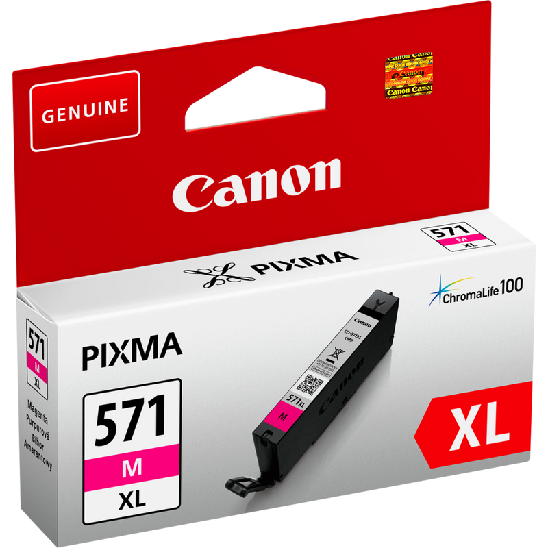 Canon CLI-571XL High Yield Magenta Ink Cartridge Product Left View