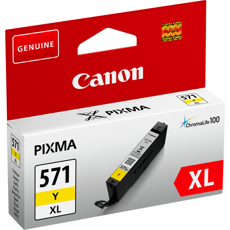 Canon CLI-571XL High Yield Yellow Ink Cartridge Product Left View