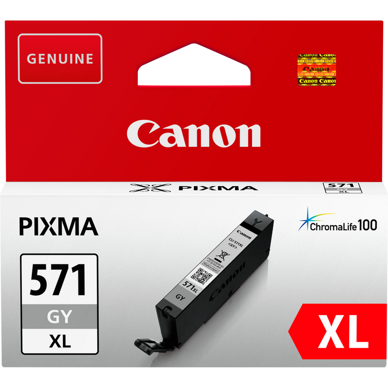 Canon CLI-571XL Tinte Grau mit hoher Reichweite Produkt Vorderansicht