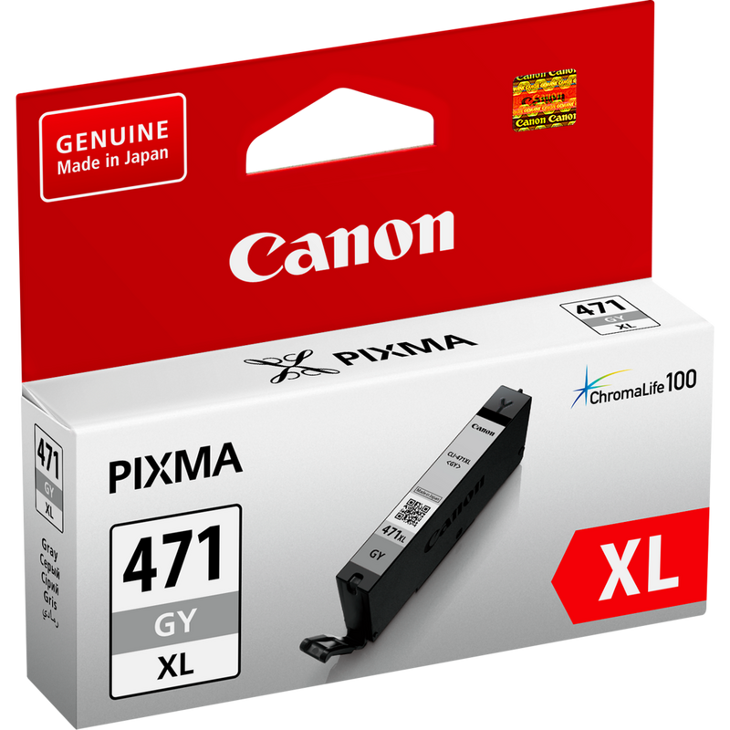 Canon CLI-471XL High Yield Grey Ink Cartridge Product Left View
