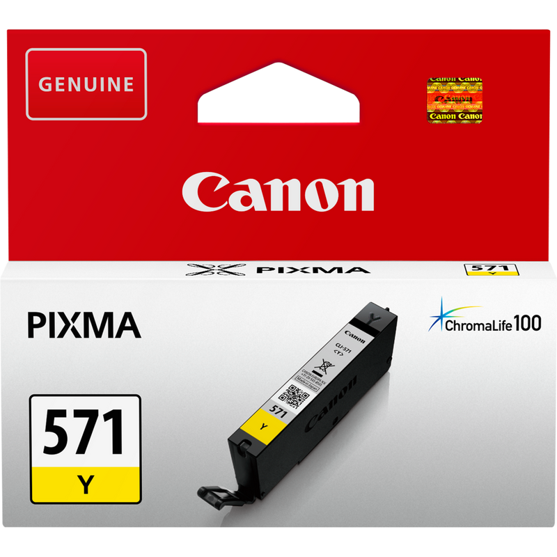 Cartucho de tinta amarilla Canon CLI-571Y Producto Vista frontal