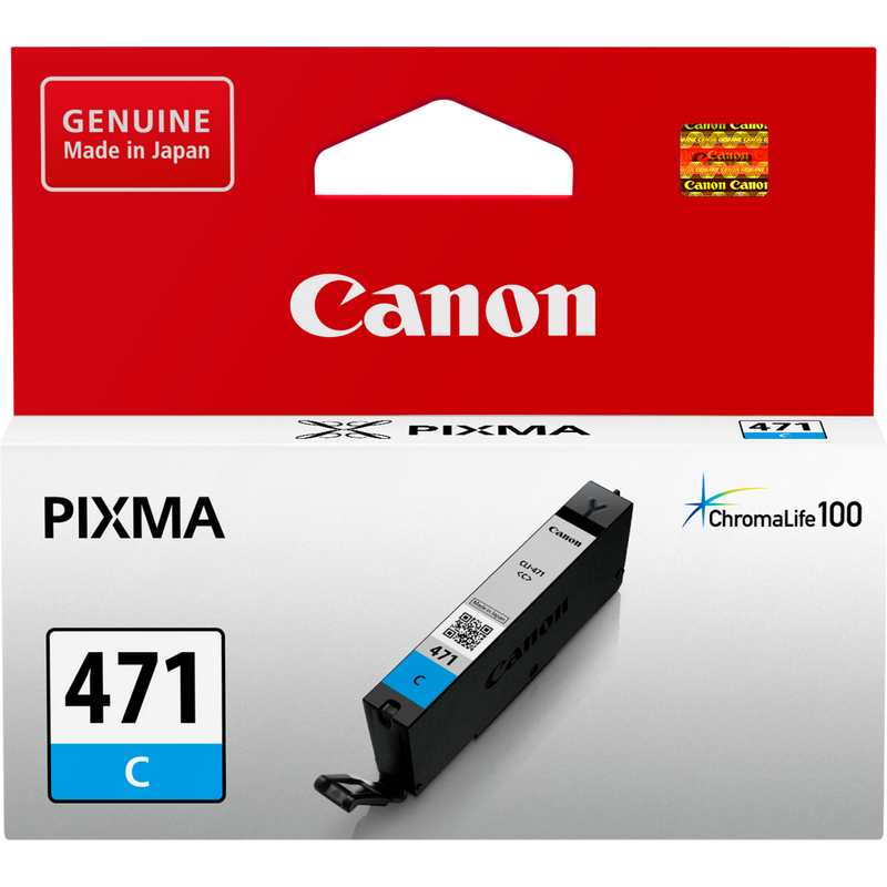 Canon CLI-471 Cyan Ink Cartridge Product Front View