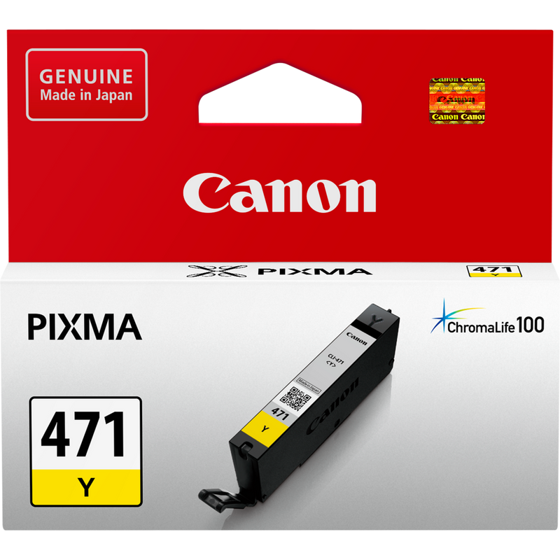 Canon CLI-471 Yellow Ink Cartridge Product Front View