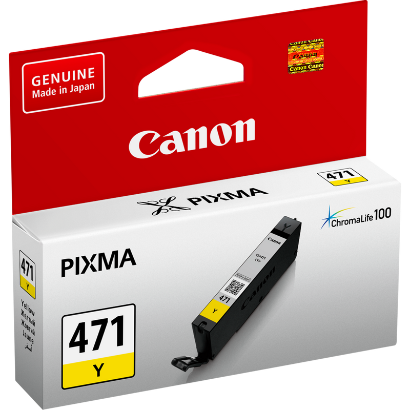Canon CLI-471 Yellow Ink Cartridge Product Left View