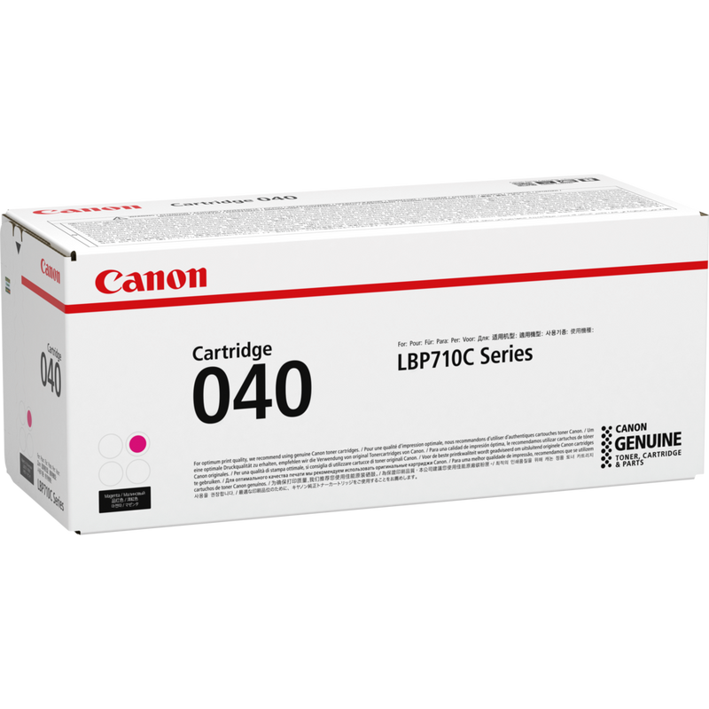 Canon 040M Magenta Toner Cartridge Product Packaging Left View