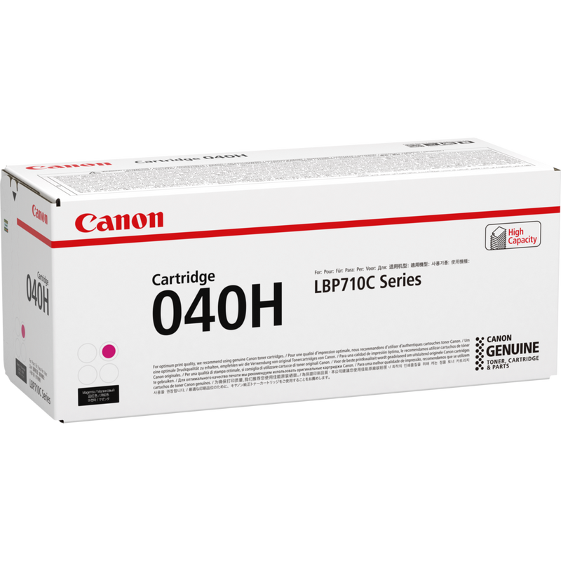 Canon 040H High Yield Magenta Toner Cartridge Product Packaging Left View
