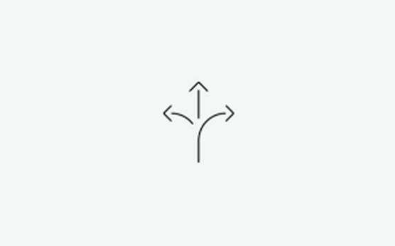 Icon of a triple headed arrow.