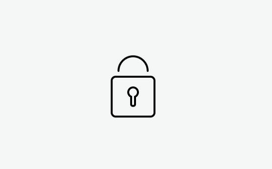 Icon of a padlock to depict tight security.