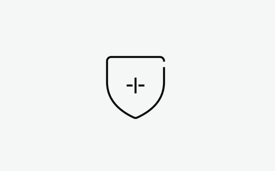 Icon of a data protection shield to show robust security.