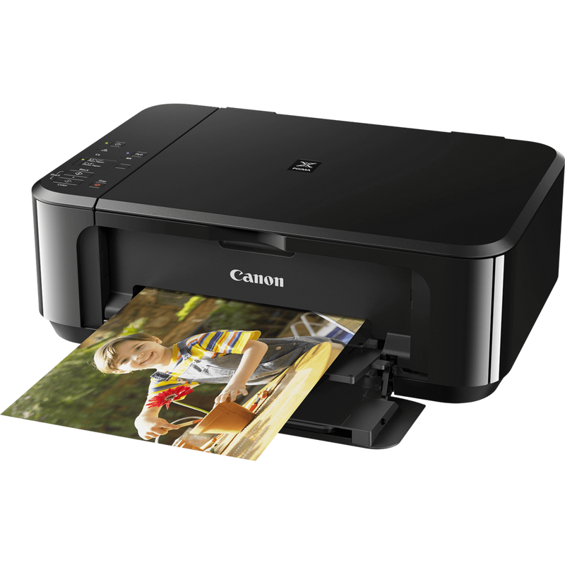 Canon PIXMA MG3650 - Black Product Front View With Paper Tray Out