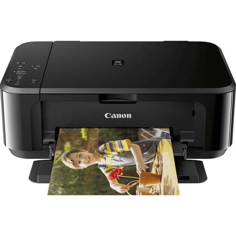 Canon PIXMA MG3650 - Black Product Front View With Paper Tray Out