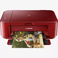 Canon PIXMA MG3650 – Rot Produkt Vorderansicht mit ausgeklapptem Papierfach