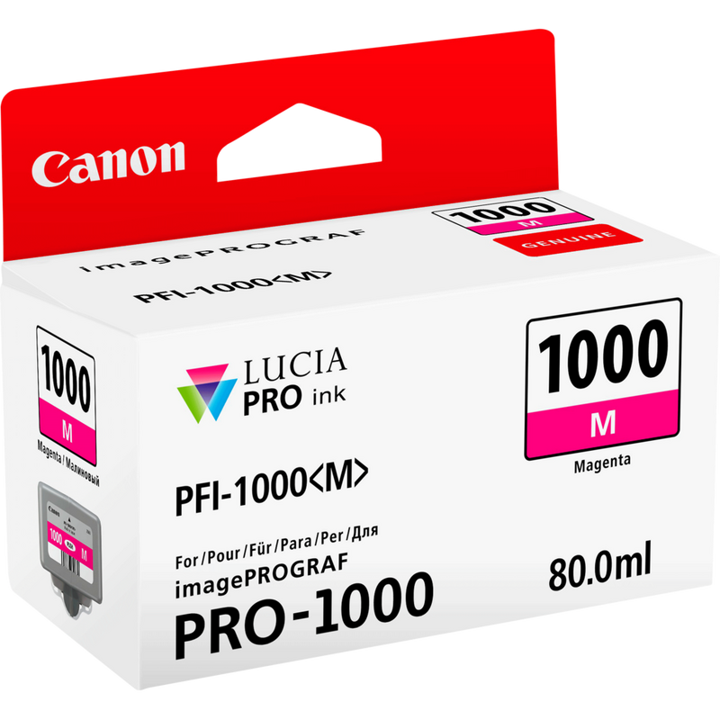 Canon PFI-1000M Magenta Ink Cartridge Product Left View