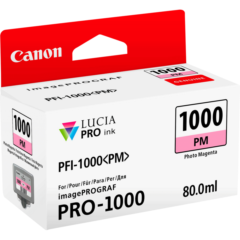 Canon PFI-1000PM Photo Magenta Ink Cartridge Product Left View