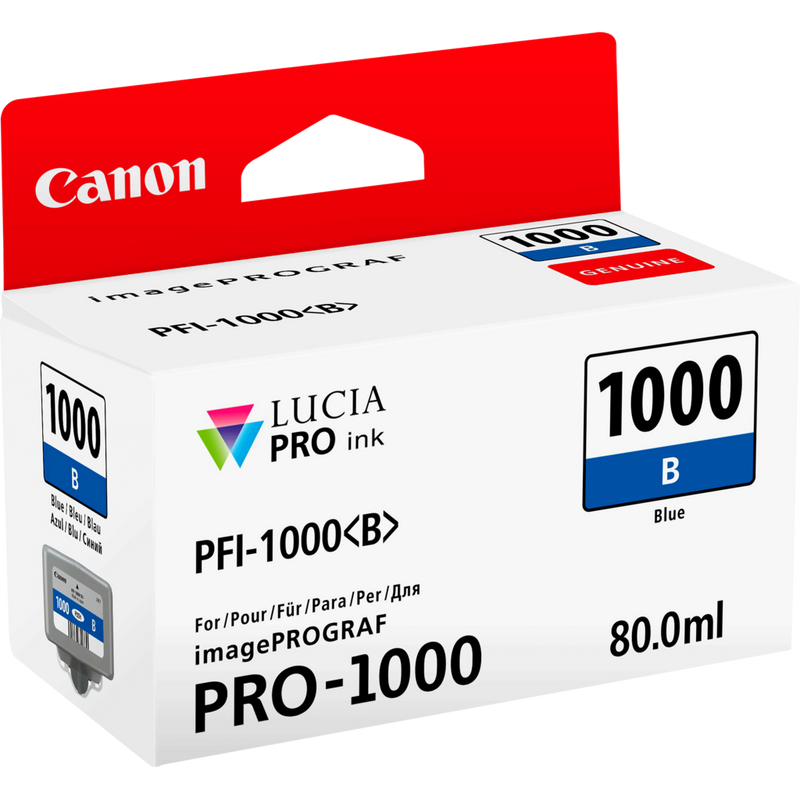 Canon PFI-1000B Blue Ink Cartridge Product Left View