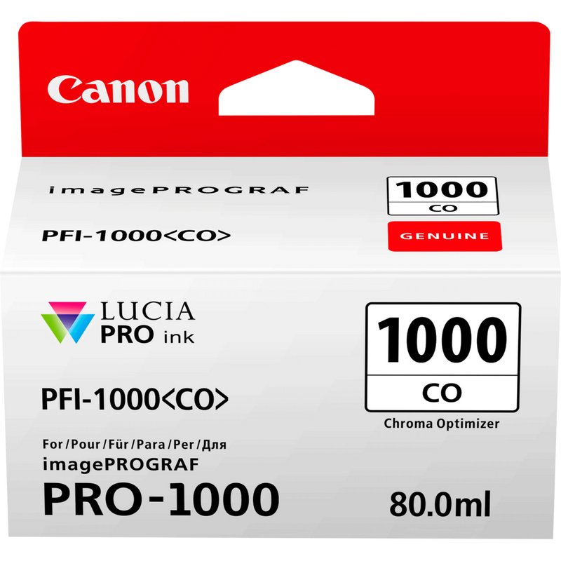 Cartouche d'encre Chroma Optimizer Canon PFI-1000CO Produits Vue avant