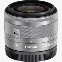 Canon EF-M 15-45mm f/3.5-6.3 IS STM Lens - Silver Product Top View