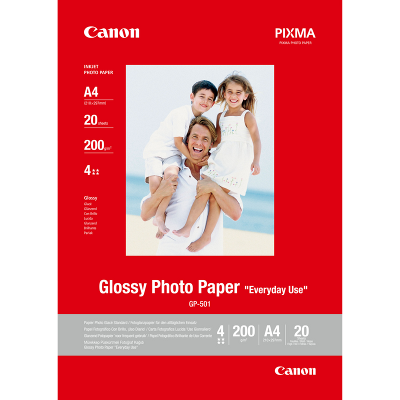 

Canon GP-501 Glossy Photo Paper A4 - 20 Sheets