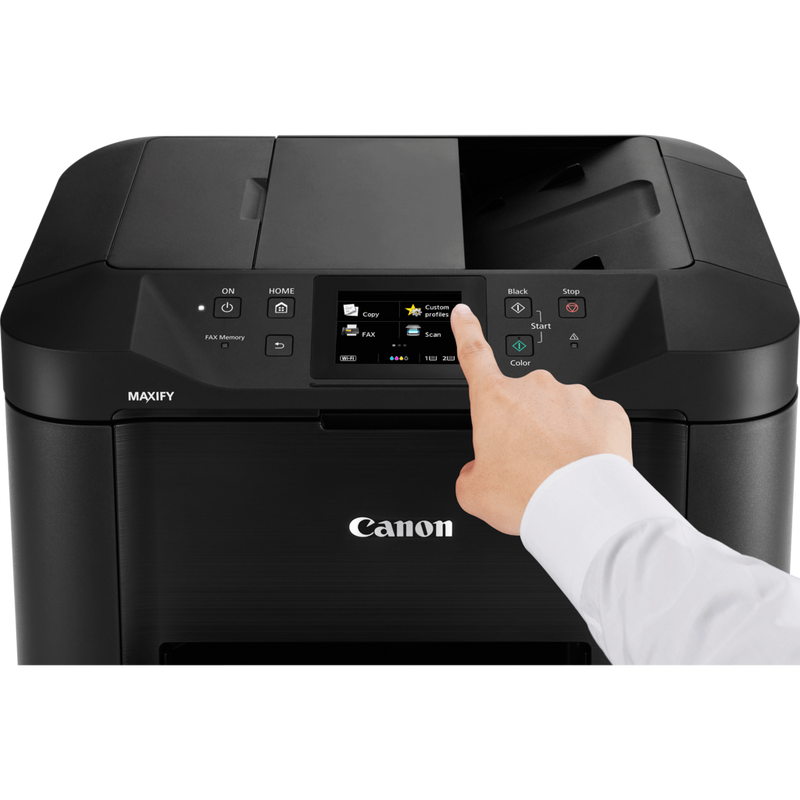 Canon MAXIFY MB5440 Product Front View With A Person Operating The Printer