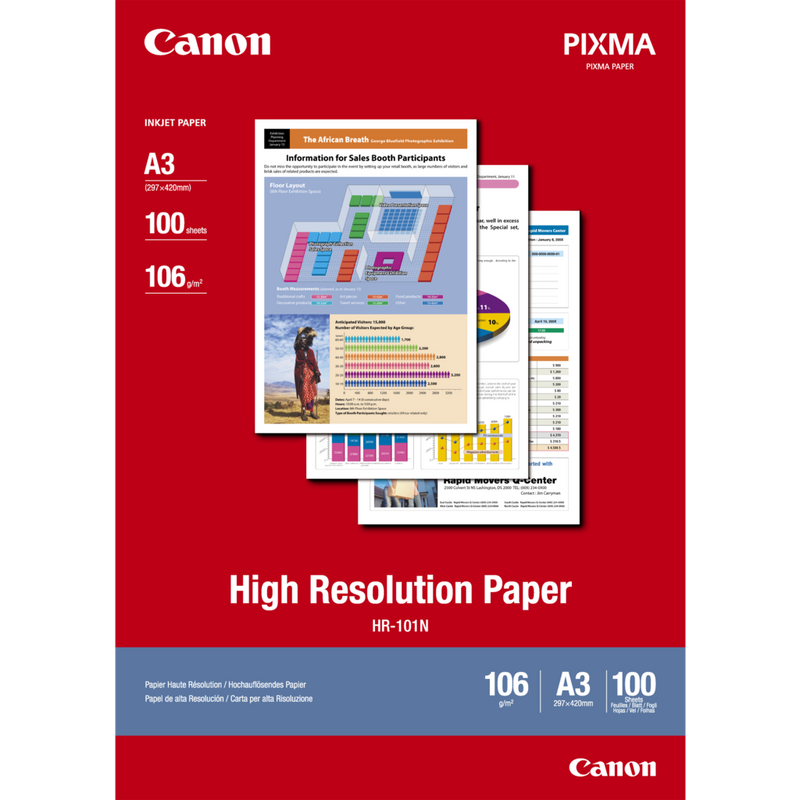 Canon HR-101N High Resolution Paper A3 - 100 Sheets